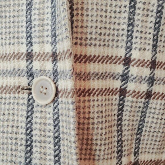 Vintage Escada Margaretha Ley Blazer Jacket Women 38 100% Wool Plaid Houndstooth - Picture 2 of 5